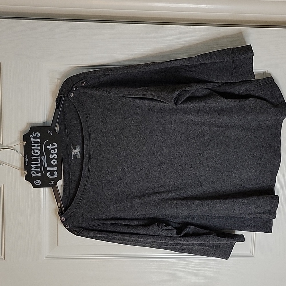 Jones New York Sport Gray T-Shirt 2X 3/4 Sleeve